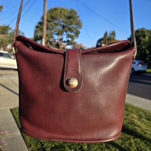 Vintage Coach Binocular Bag 9853 - Rare Burgundy